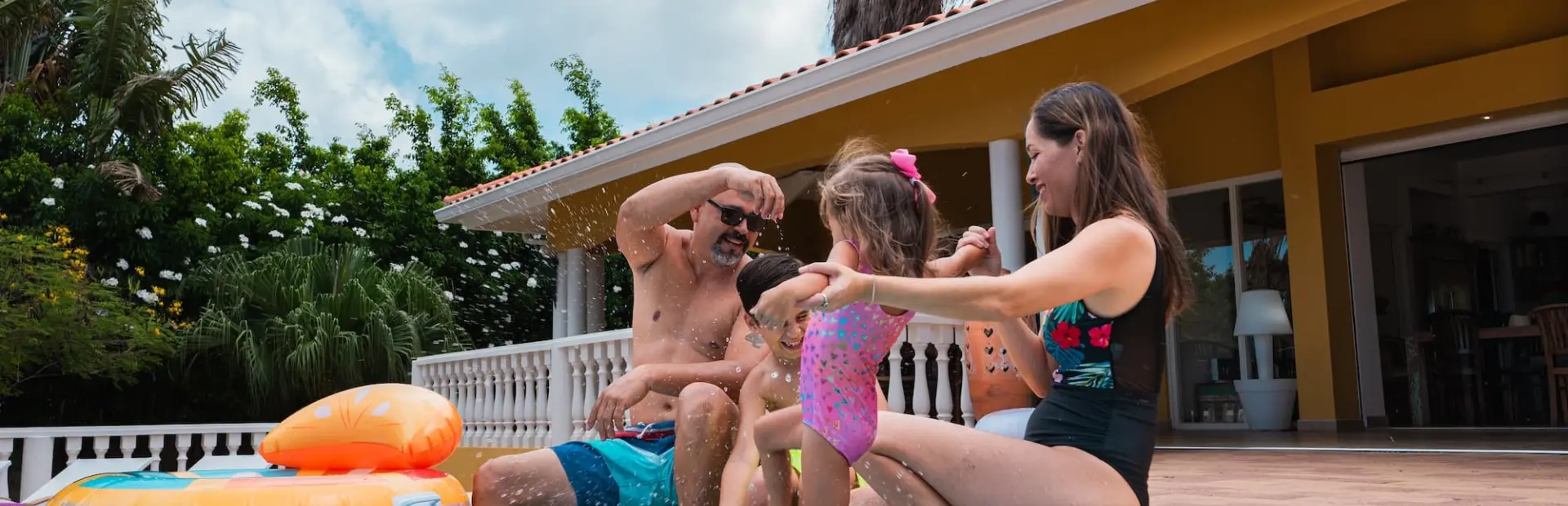 Familie zwembad